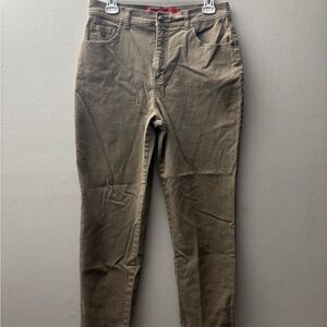 Gloria Vanderbilt High Rise Brown Skinny Jeans Size 10
